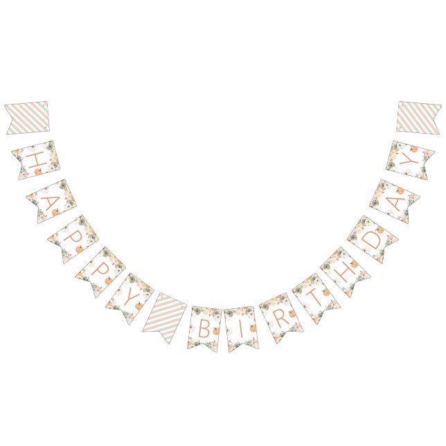 Pumpkin Happy Birthday Banner (All)