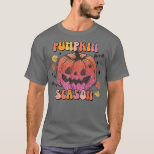 Pumpkin Happy Face Pumpkin Season Retro Fall T-Shi T-Shirt