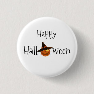 Pumpkin Happy Halloween  1 Inch Round Button