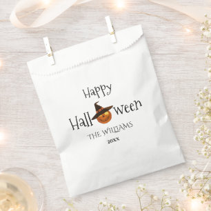  Pumpkin Happy Halloween Personalized  Favour Bag