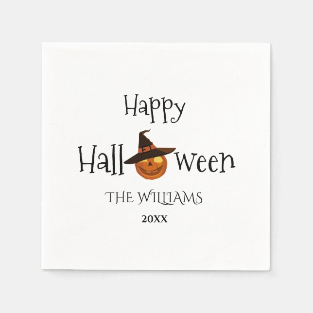  Pumpkin Happy Halloween Personalized   Napkin (Front)