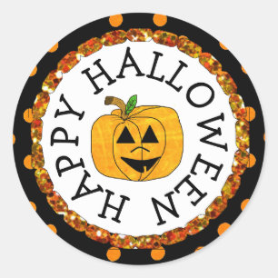 Pumpkin Happy Halloween Stickers