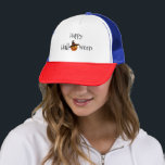 Pumpkin Happy Halloween Trucker Hat<br><div class="desc">hand drawn pumpkin happy halloween hat</div>