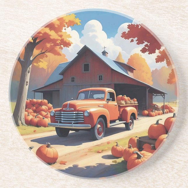 Pumpkin Harvest Coaster (Front)