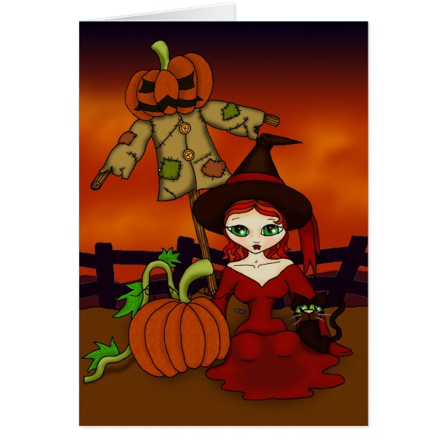 Pumpkin Harvest Greetings Card (Front)