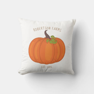 Pumpkin Harvest Personalized Throw Pillow