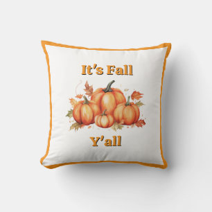 Pumpkin Harvest - Rustic Fall Decor Throw Pillow