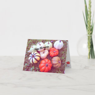 Pumpkin Harvest Thanksgiving Folded Holiday Card