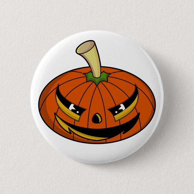 Pumpkin Head Badge 2 Inch Round Button (Front)