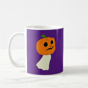 Pumpkin head ghost   coffee mug