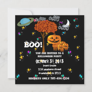 Pumpkin Head Halloween Party Invitations