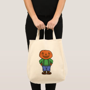 Pumpkin Head Kid Tote Bag