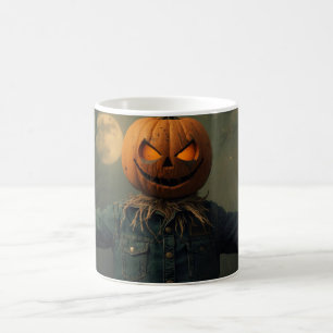 Pumpkin Head Mug Scarecrow Halloween Coffee Cup