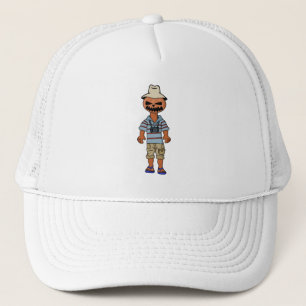 Pumpkin Head Tourist on a Warm Halloween Trucker Hat