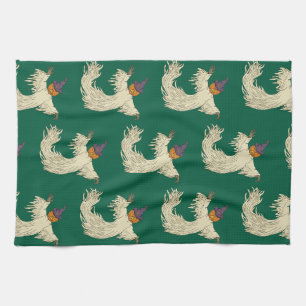 Pumpkin-Headed Ghost Halloween Art Kitchen Towel