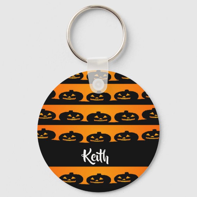 Pumpkin heads halloween theme keychain (Front)