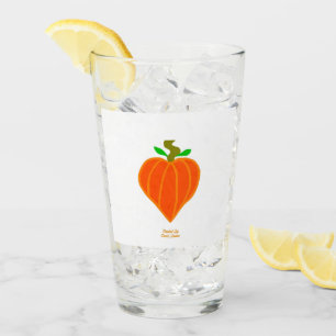 Pumpkin Heart Glass Tumbler