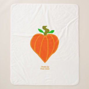 Pumpkin Heart Medium Sherpa Blanket