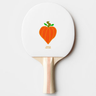 Pumpkin Heart Ping Pong Paddle