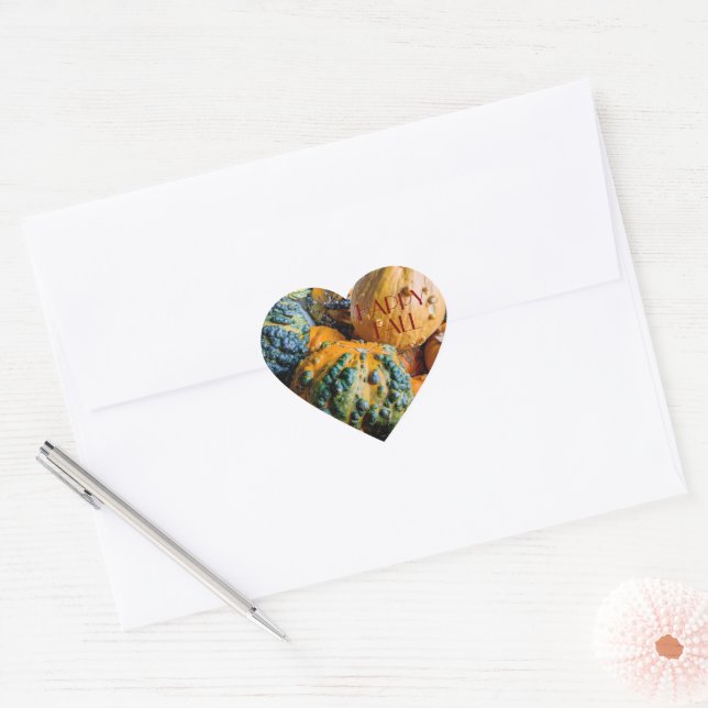 Pumpkin Heart Sticker (Enveloppe)