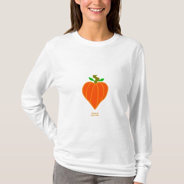 Pumpkin Heart Women's Long Sleeve Shirt (Front)