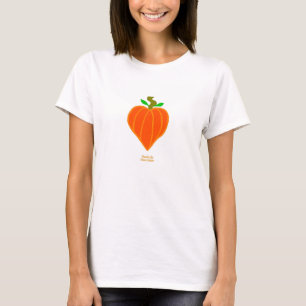 Pumpkin Heart Women's White Basic T Shirt