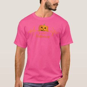 Pumpkin Heartbeat Happy Halloween 	 Doctor Or Nurs T-Shirt