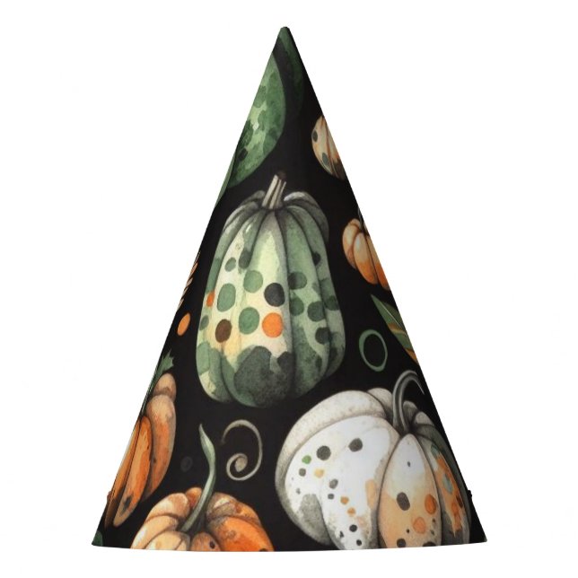 Pumpkin Helloween Wrapping Paper Sheets Party Hat (Front)