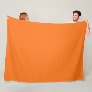 Pumpkin hex code FF7518 Fleece Blanket