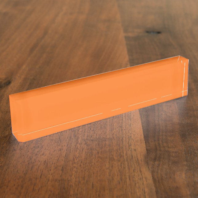 Pumpkin hex code FF7518 Nameplate (Side)
