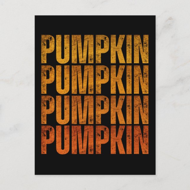 PUMPKIN HOLIDAY GIFT POSTCARD (Front)