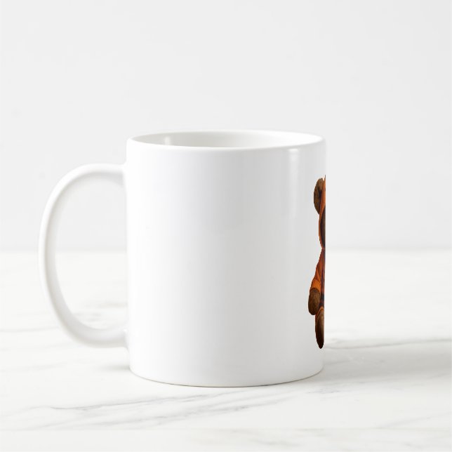 Pumpkin Hoodie Teddy – Halloween Mug Design (Gauche)