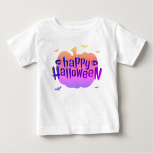 Pumpkin Horror Happy Halloween Toddler  Baby T-Shirt