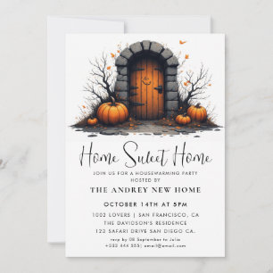 Pumpkin Housewarming Party Home Sweet Home Invitation