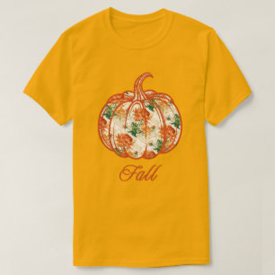 Pumpkin in a Chrysanthemum Pattern T-Shirt