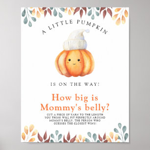 Pumpkin in hat How big is mommy's belly game Poster