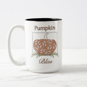 Pumpkin In Light - Pumpkin Bliss Two-Tone Coffee Mug