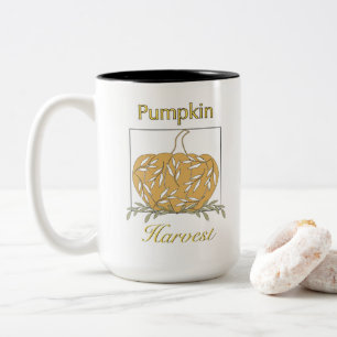 Pumpkin In Light - Pumpkin Harvest Two-Tone Coffee Mug