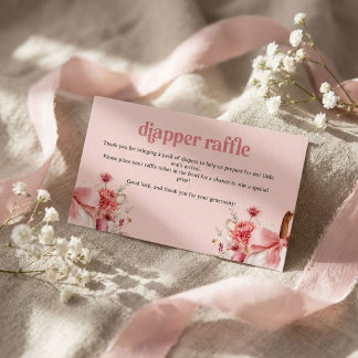 Pumpkin Is On The Way Pink Pumpkin Baby Shower  Enclosure Card
