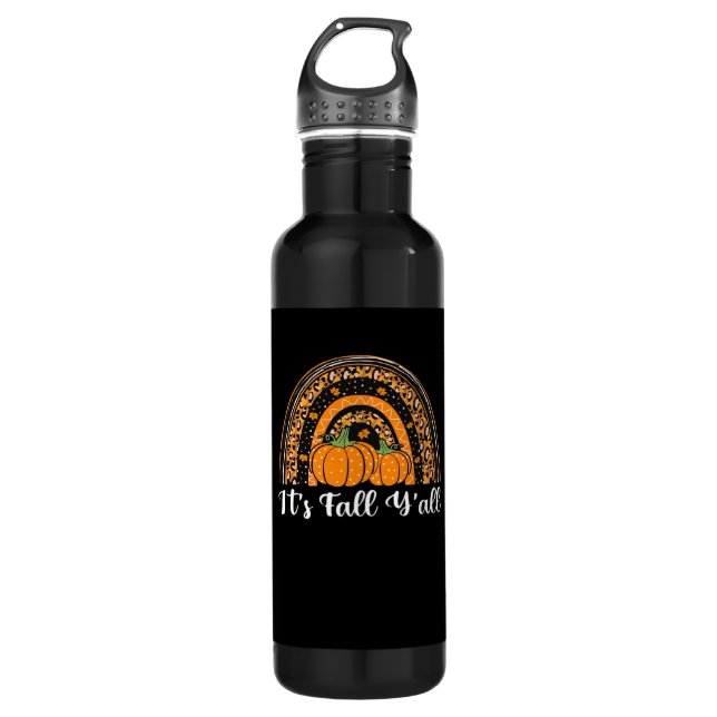 Pumpkin It’s Fall Y’all Happy Fall Thanksgiving 710 Ml Water Bottle (Front)
