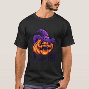 Pumpkin Jack O' Lantern Face Evil Smile Halloween  T-Shirt