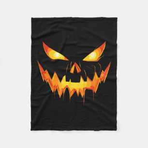 Pumpkin Jack O Lantern Face Halloween Men Boys Kid Fleece Blanket