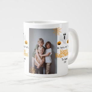 pumpkin jack-o-lantern Happy Halloween Photo Large Coffee Mug