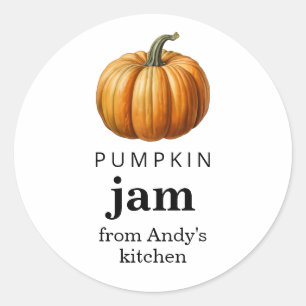 Pumpkin jam canning label 