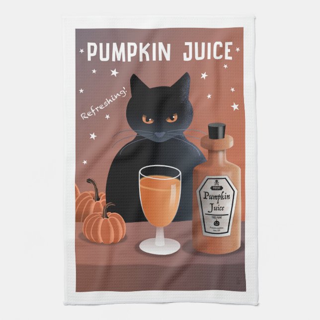 Pumpkin Juice Kitchen Towel (Vertical)