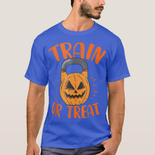 Pumpkin Kettlebell Halloween Trick Or Treat Gym Cl T-Shirt