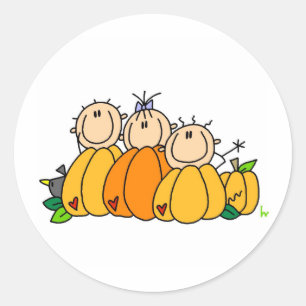 Pumpkin Kids Classic Round Sticker