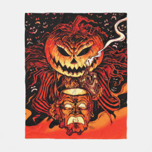 Pumpkin King Lord O’ Lanterns Halloween Fleece Blanket