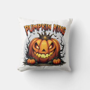 Pumpkin King - The Ruler of Halloween Fun Throw Pillow