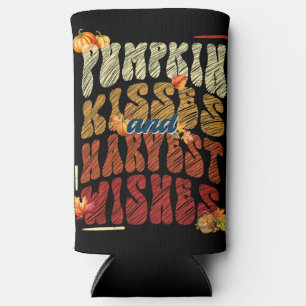 Pumpkin Kisses and Harvest Wishes, Fall Vibes Seltzer Can Cooler